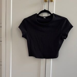 Alo Dark Grey / Black Crop Top